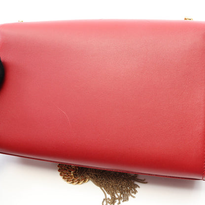 ケイト モノグラム チェーンショルダーバッグ レザー レッド サンローランパリ バッグ SAINT LAURENT PARIS