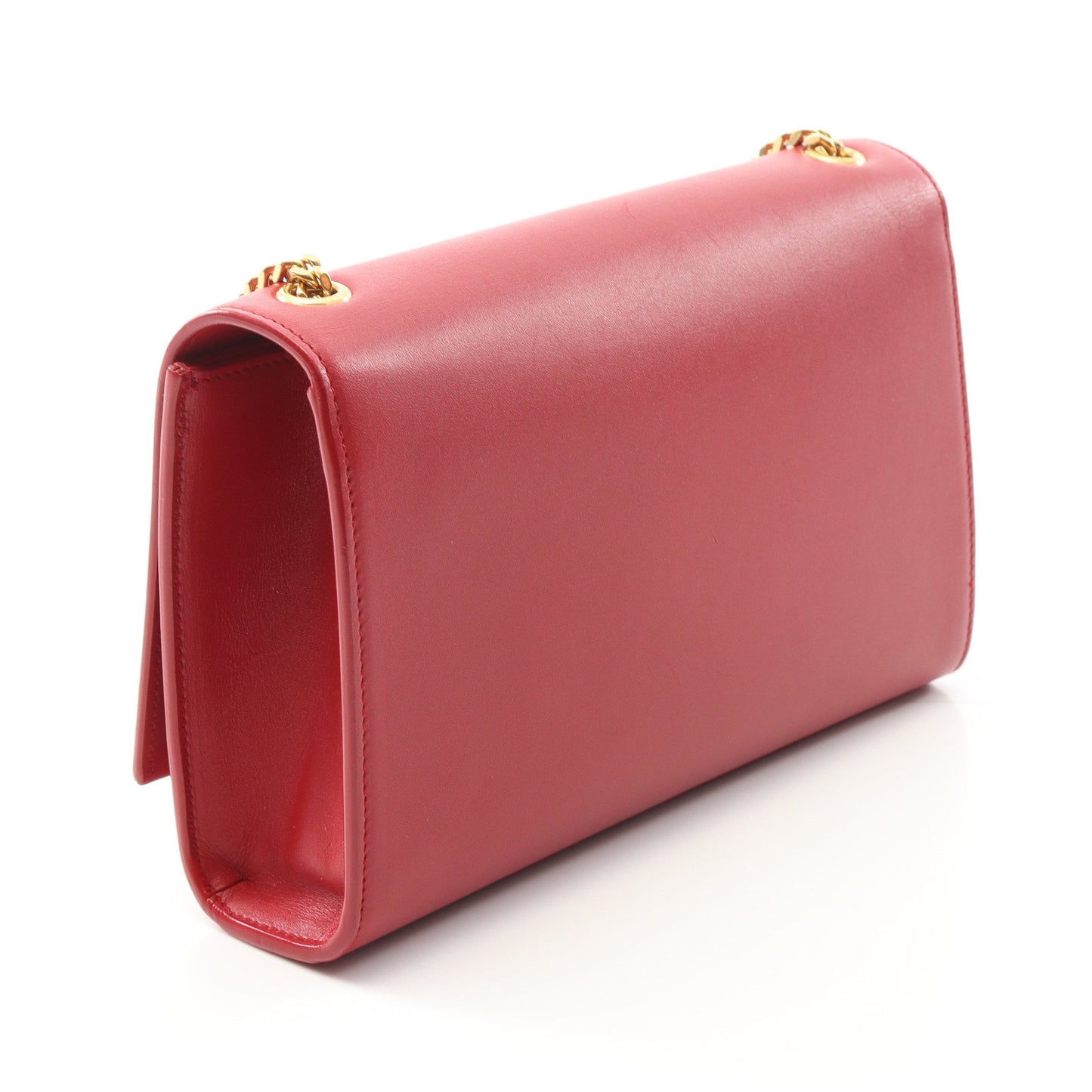 ケイト モノグラム チェーンショルダーバッグ レザー レッド サンローランパリ バッグ SAINT LAURENT PARIS