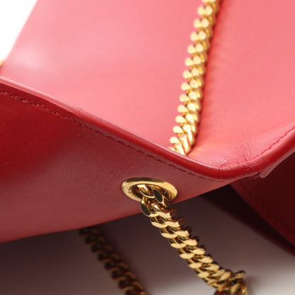 ケイト モノグラム チェーンショルダーバッグ レザー レッド サンローランパリ バッグ SAINT LAURENT PARIS