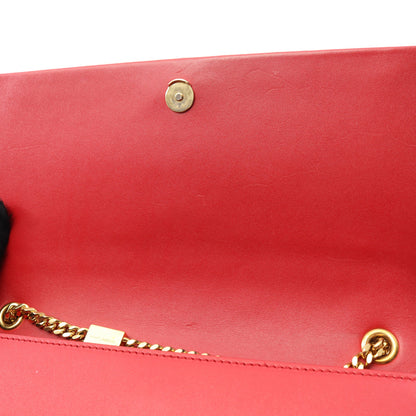 ケイト モノグラム チェーンショルダーバッグ レザー レッド サンローランパリ バッグ SAINT LAURENT PARIS