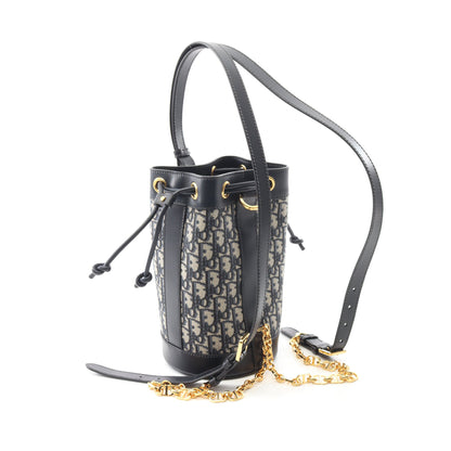 オブリーク バックパック リュックサック キャンバス レザー ベージュ ネイビー クリスチャンディオール バッグ Christian Dior