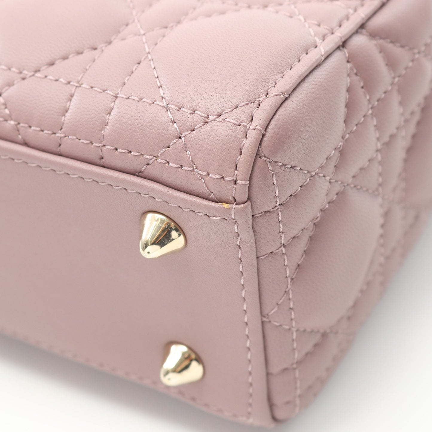レディディオール スモール カナージュ ハンドバッグ レザー ダスティピンク 2WAY クリスチャンディオール バッグ Christian Dior