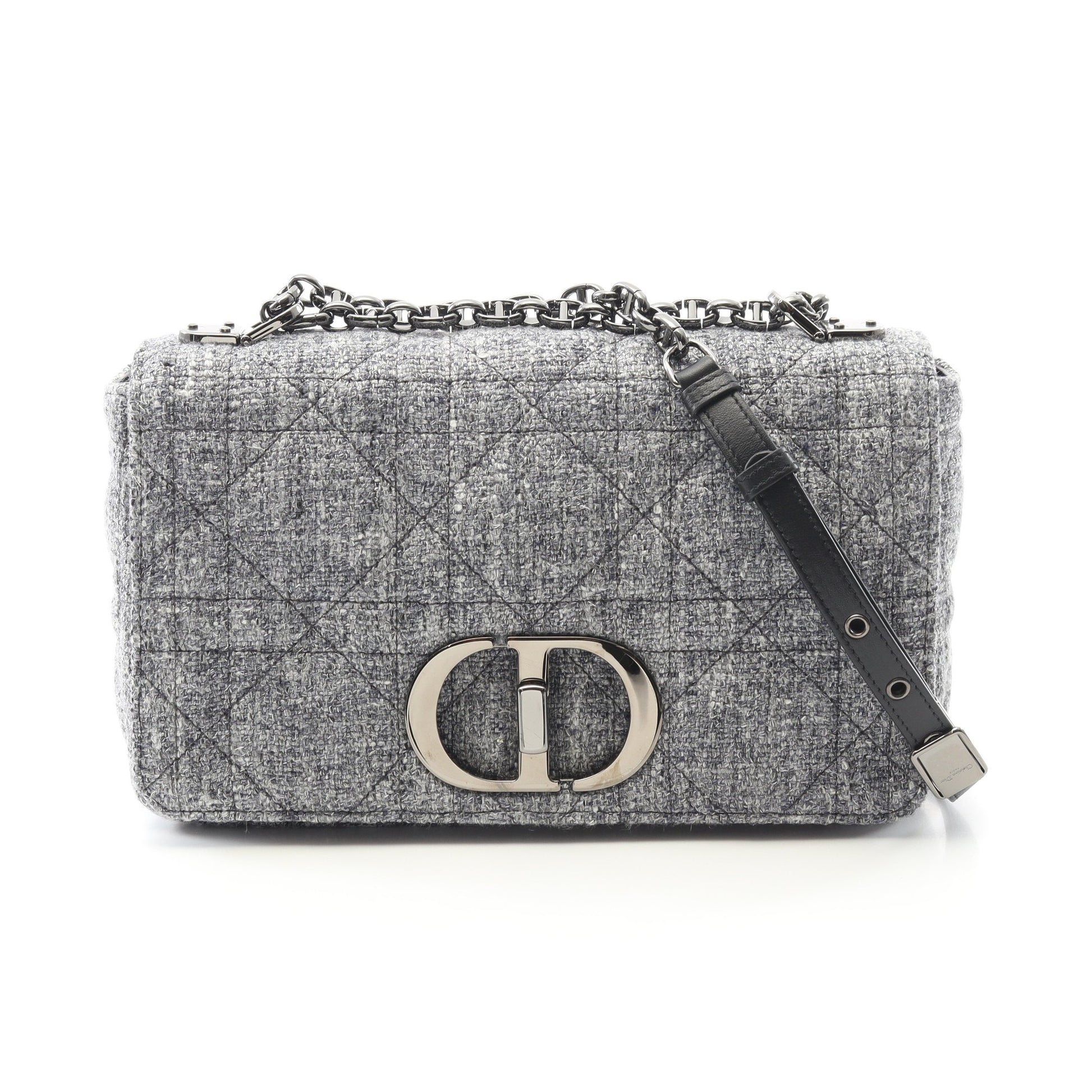 CARO カロ 30モンテーニュ チェーンショルダーバッグ ツイード グレー クリスチャンディオール バッグ Christian Dior