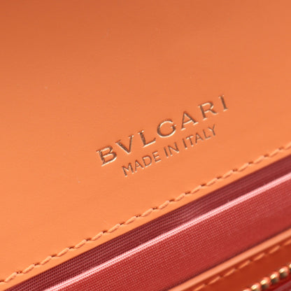 セルペンティ フォーエバー チェーンショルダーバッグ レザー コーラルオレンジ ブルガリ バッグ BVLGARI