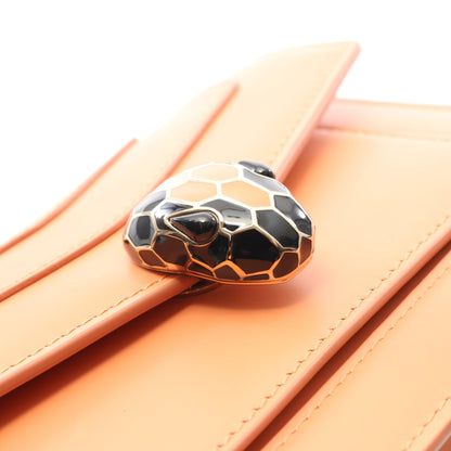 セルペンティ フォーエバー チェーンショルダーバッグ レザー コーラルオレンジ ブルガリ バッグ BVLGARI