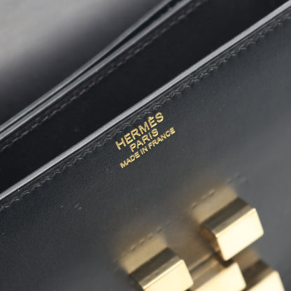 モザイク 24-17 ショルダーバッグ ボックスカーフ ブラック ゴールド金具 D刻印 エルメス バッグ HERMES