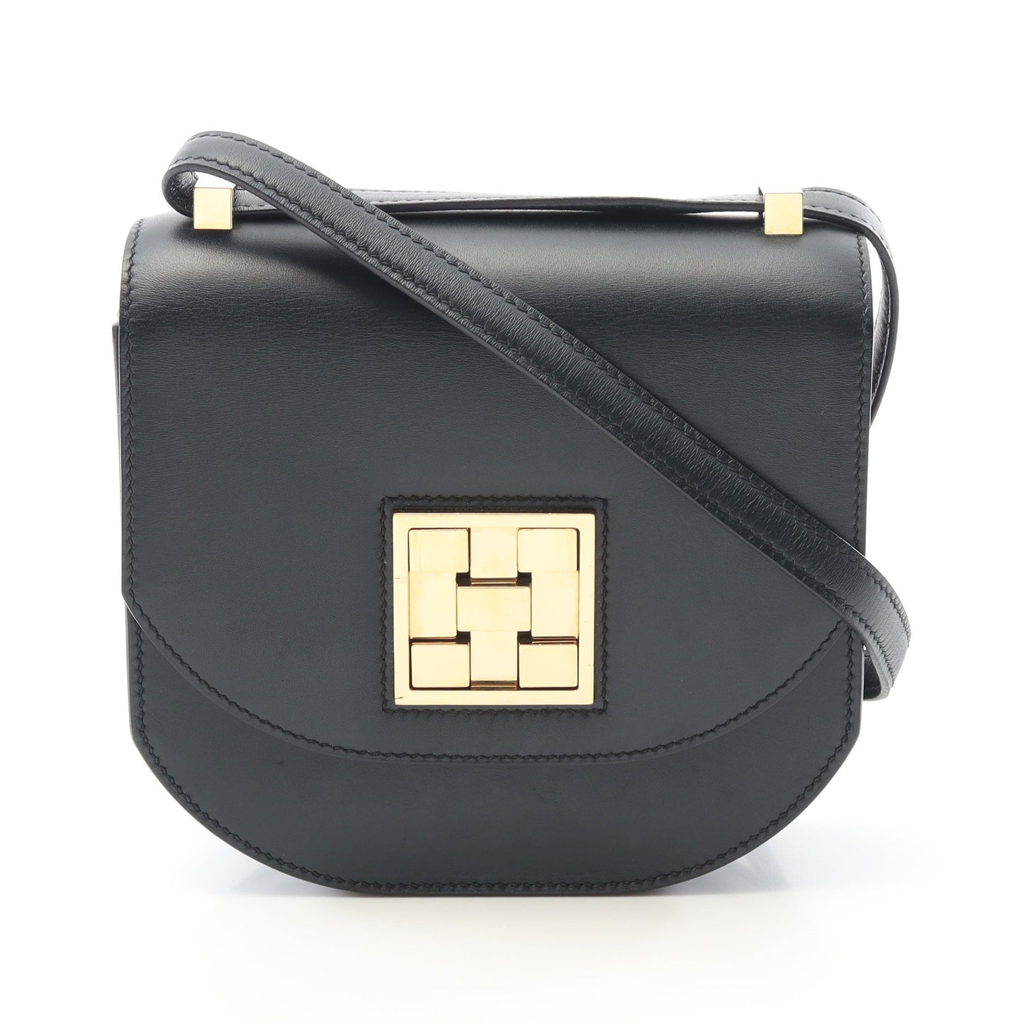 モザイク 24-17 ショルダーバッグ ボックスカーフ ブラック ゴールド金具 D刻印 エルメス バッグ HERMES