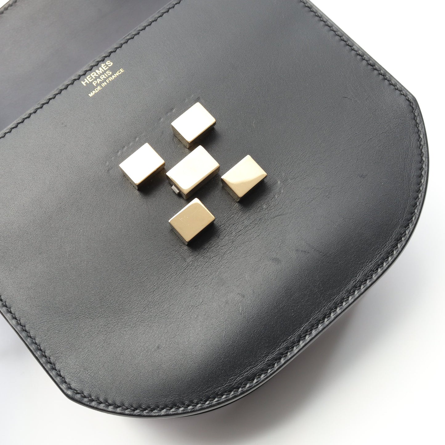 モザイク 24-17 ショルダーバッグ ボックスカーフ ブラック ゴールド金具 D刻印 エルメス バッグ HERMES