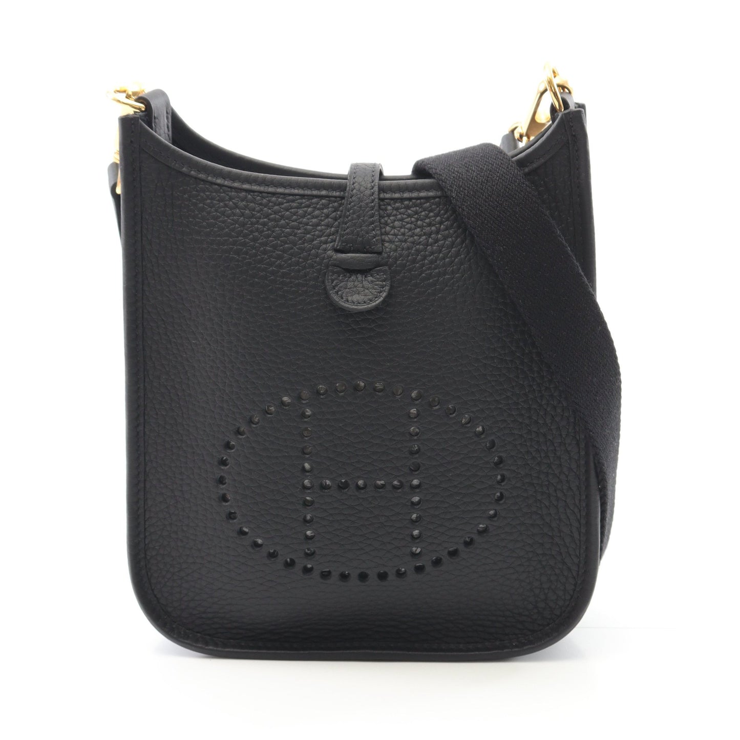 エヴリンTPM ショルダーバッグ トリヨンクレマンス ブラック ゴールド金具 W刻印 エルメス バッグ HERMES