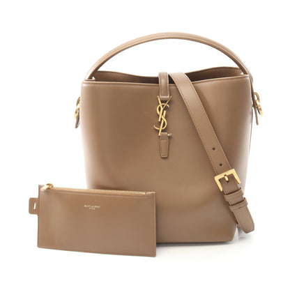 Le 37 ハンドバッグ レザー ブラウン 2WAY サンローランパリ バッグ SAINT LAURENT PARIS