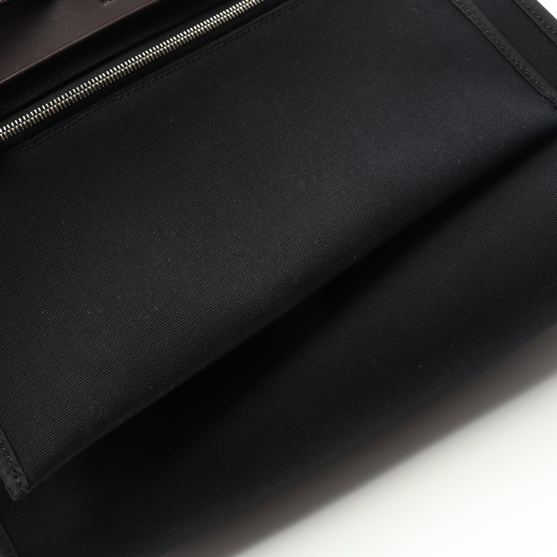 エールバッグジップPM ハンドバッグ トワルオフィシエ ヴァッシュハンター ブラック ダークブラウン シルバー金具 2WAY □L刻印 エルメス バッグ HERMES