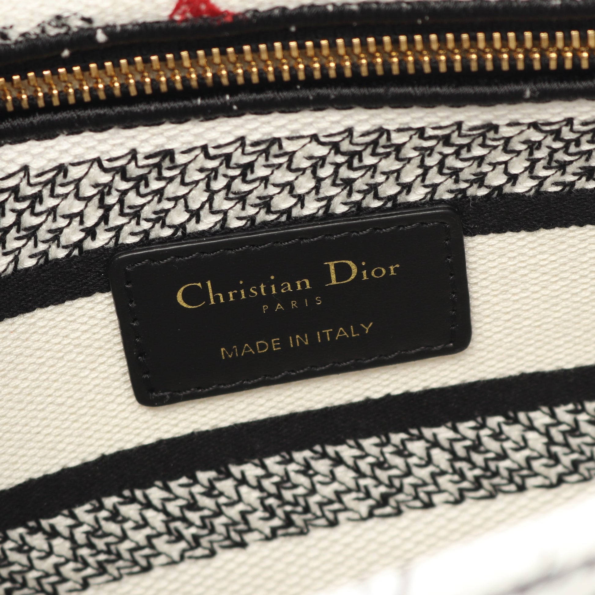 LADY D-LITE ミディアム ハンドバッグ キャンバス ホワイト マルチカラー 2WAY クリスチャンディオール バッグ Christian Dior
