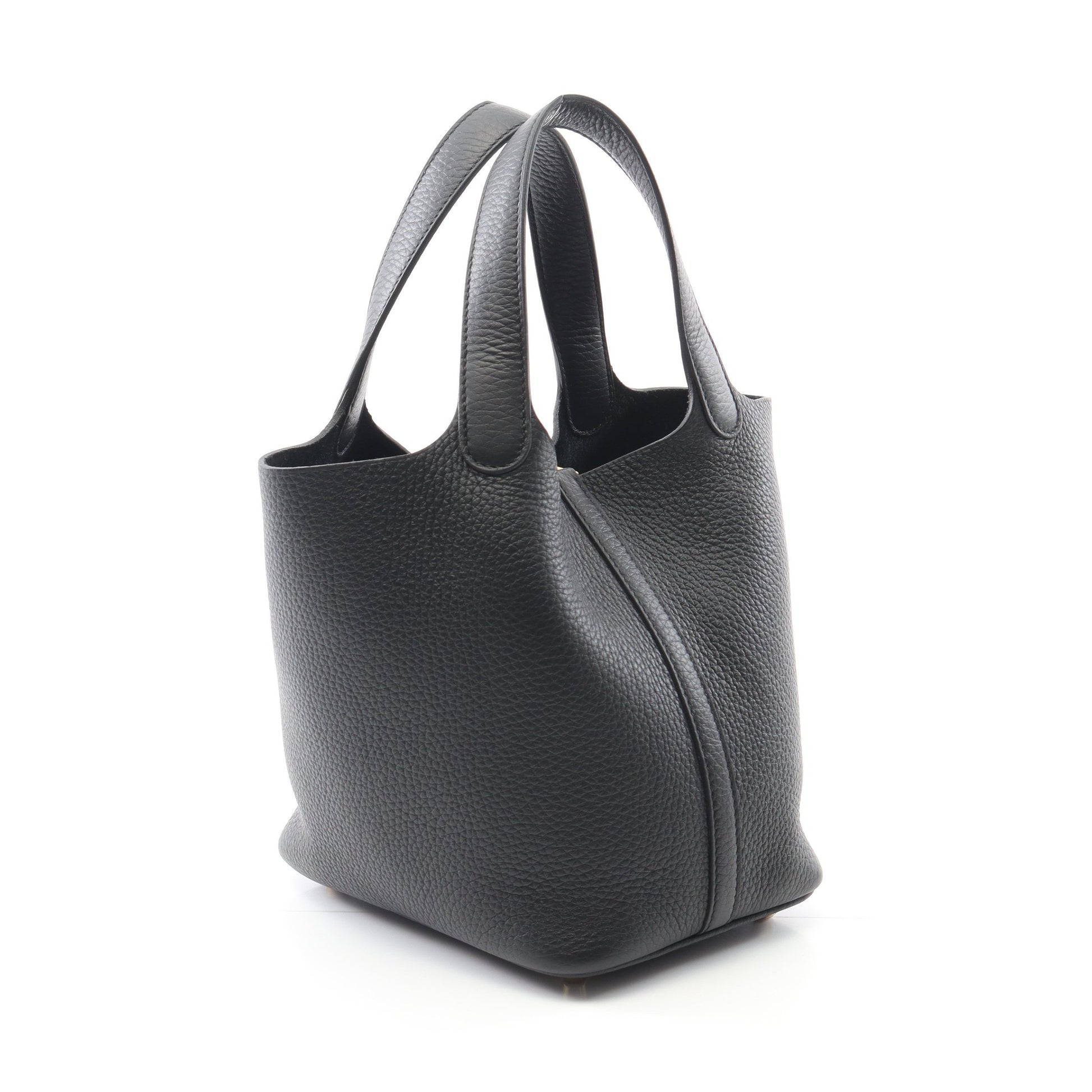 ピコタンロックPM ハンドバッグ トリヨンクレマンス ブラック ゴールド金具 W刻印 エルメス バッグ HERMES