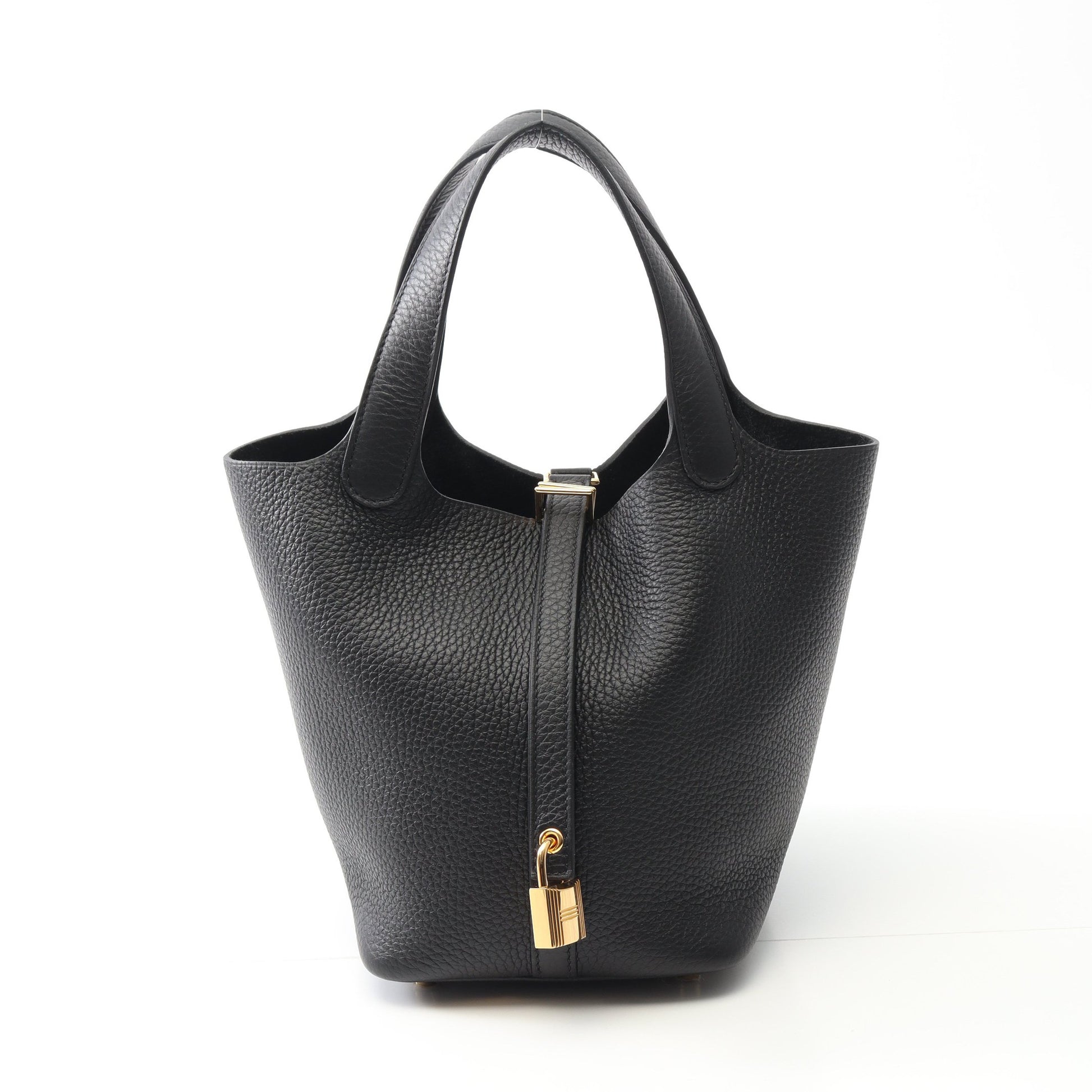 ピコタンロックPM ハンドバッグ トリヨンクレマンス ブラック ゴールド金具 W刻印 エルメス バッグ HERMES