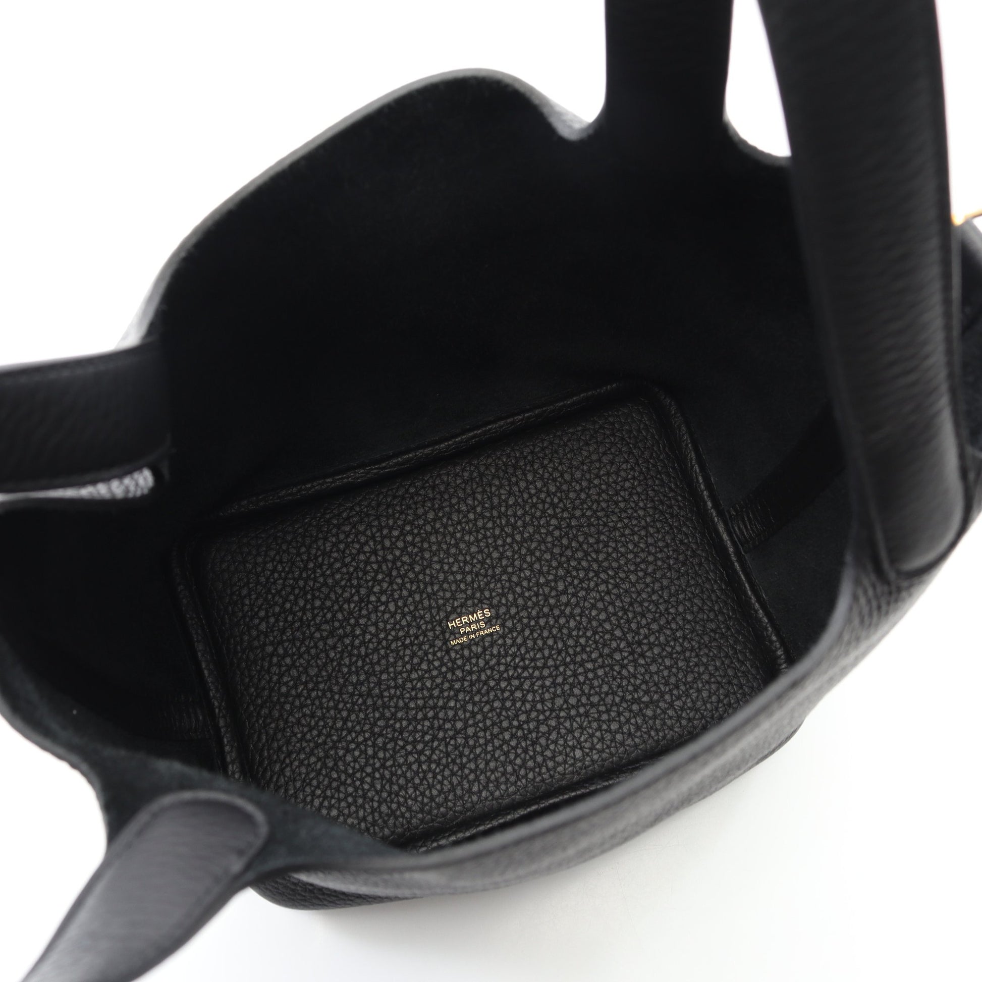 ピコタンロックPM ハンドバッグ トリヨンクレマンス ブラック ゴールド金具 W刻印 エルメス バッグ HERMES