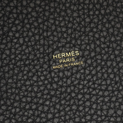 ピコタンロックPM ハンドバッグ トリヨンクレマンス ブラック ゴールド金具 W刻印 エルメス バッグ HERMES
