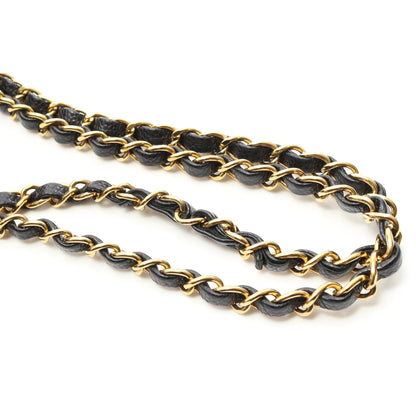 マトラッセ Wフラップ Wチェーンショルダーバッグ キャビアスキン ブラック ゴールド金具 シャネル バッグ CHANEL