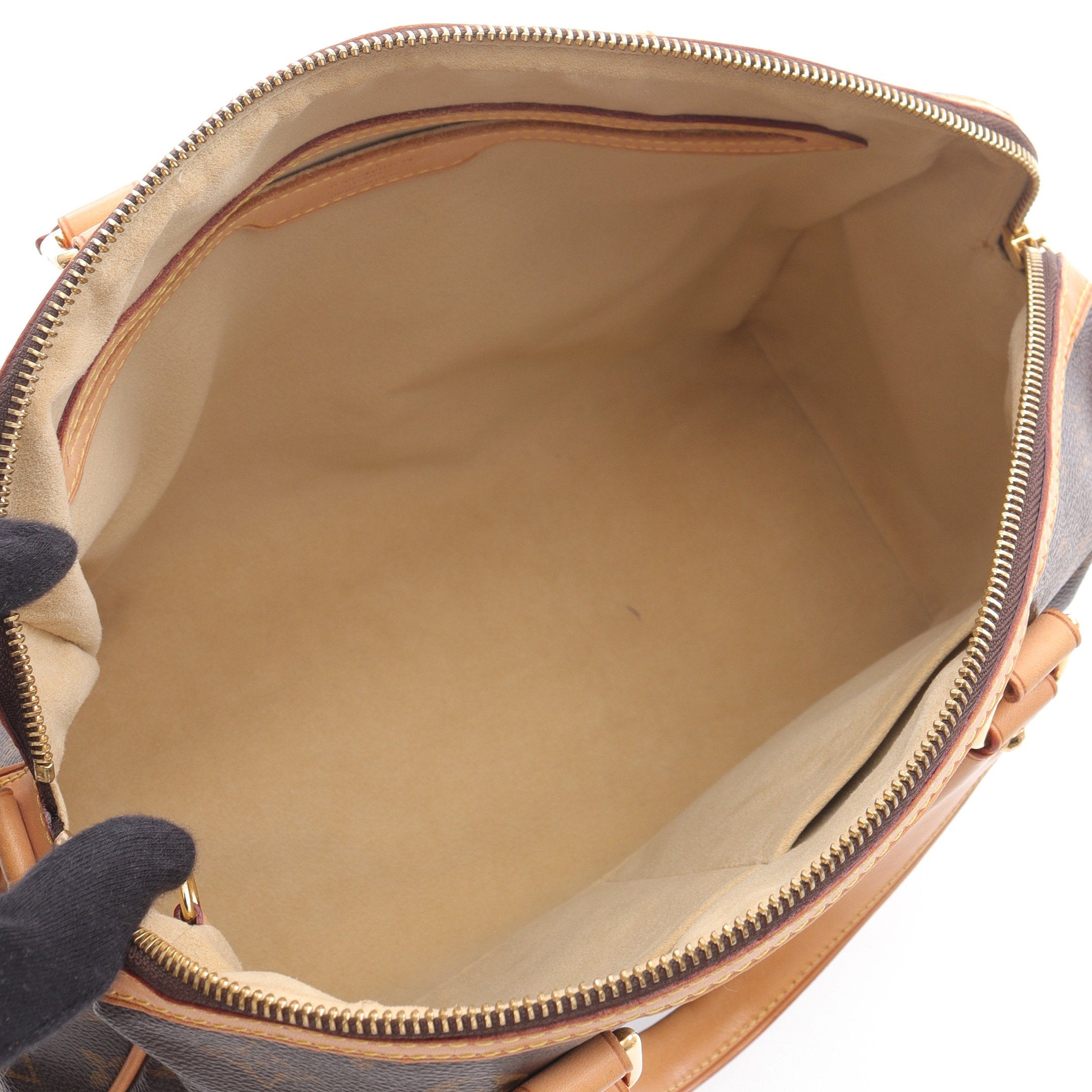 レティーロPM モノグラム ハンドバッグ PVC レザー ブラウン ルイ