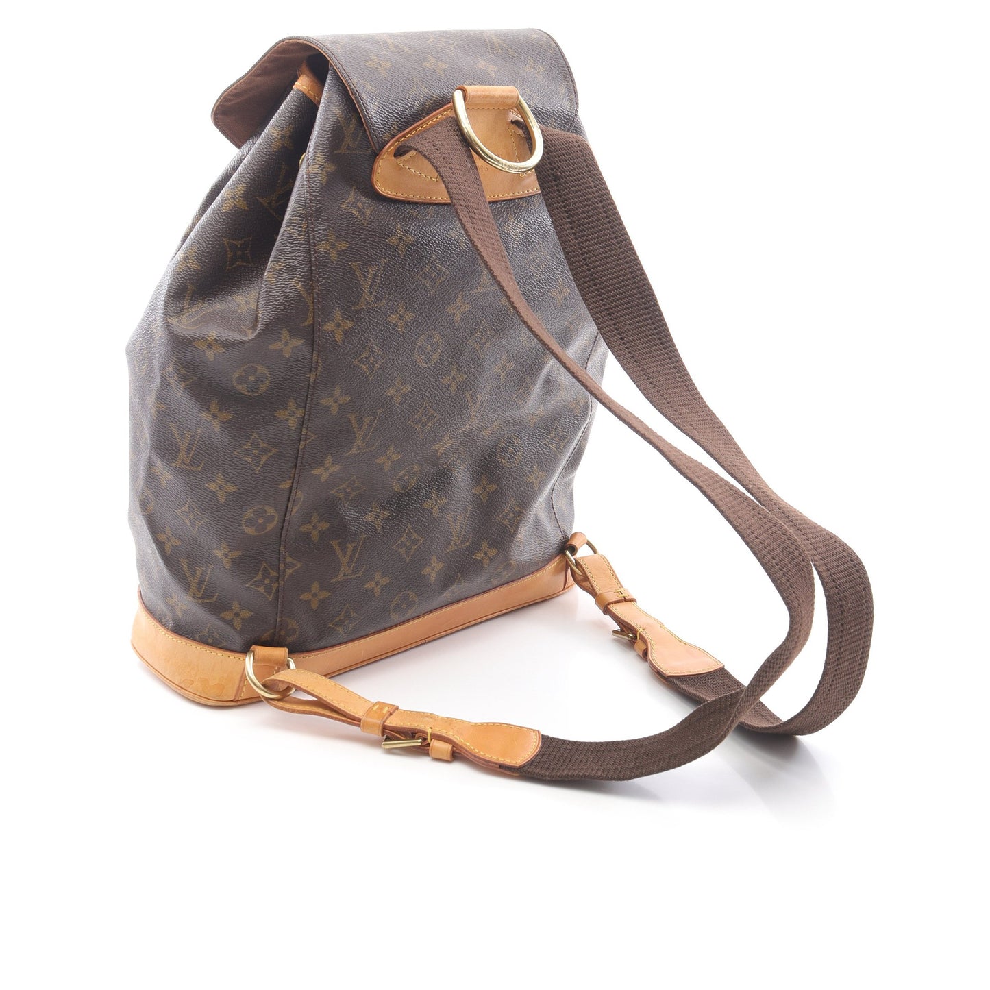 モンスリGM モノグラム バックパック リュックサック PVC レザー ブラウン ルイヴィトン バッグ LOUIS VUITTON