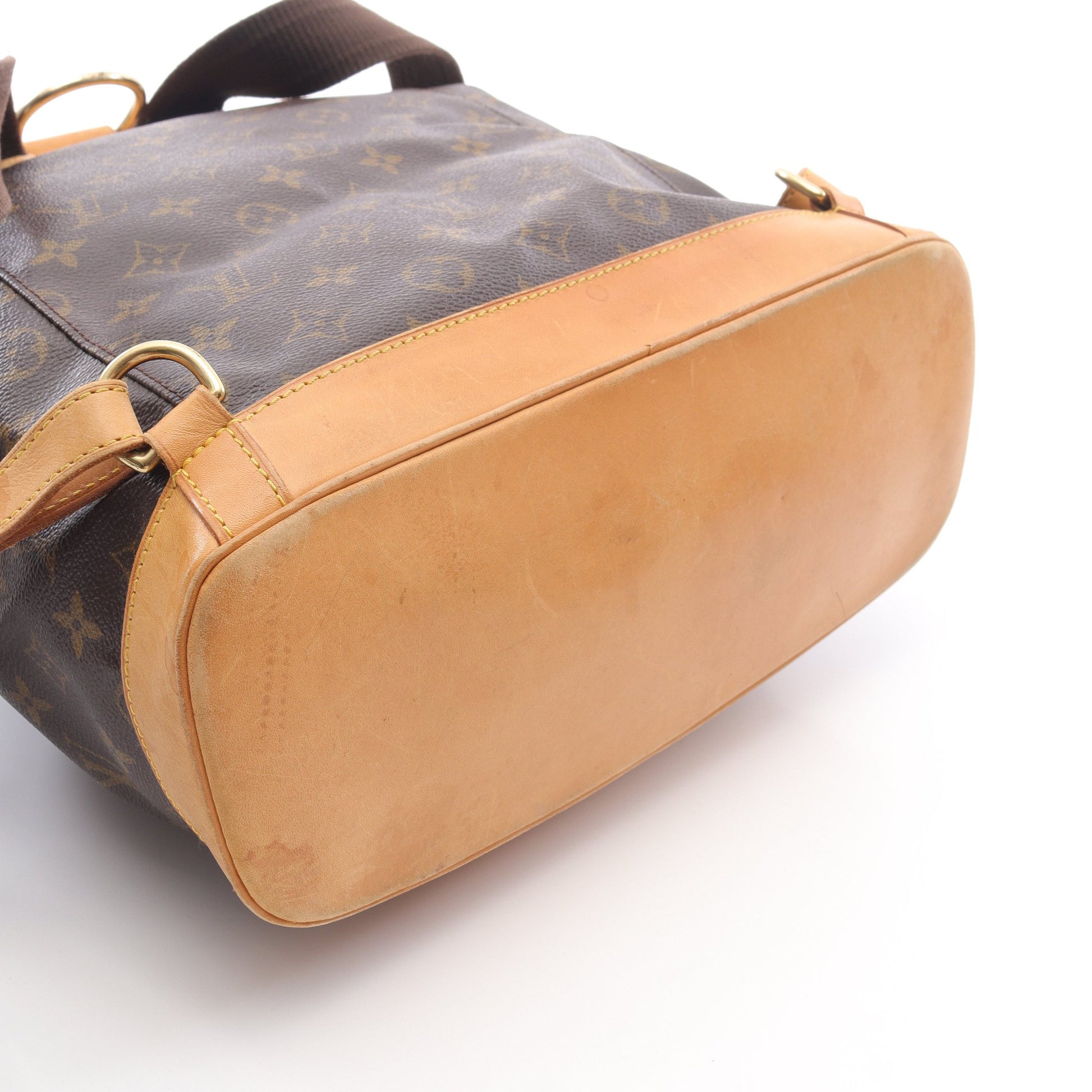 モンスリGM モノグラム バックパック リュックサック PVC レザー ブラウン ルイヴィトン バッグ LOUIS VUITTON