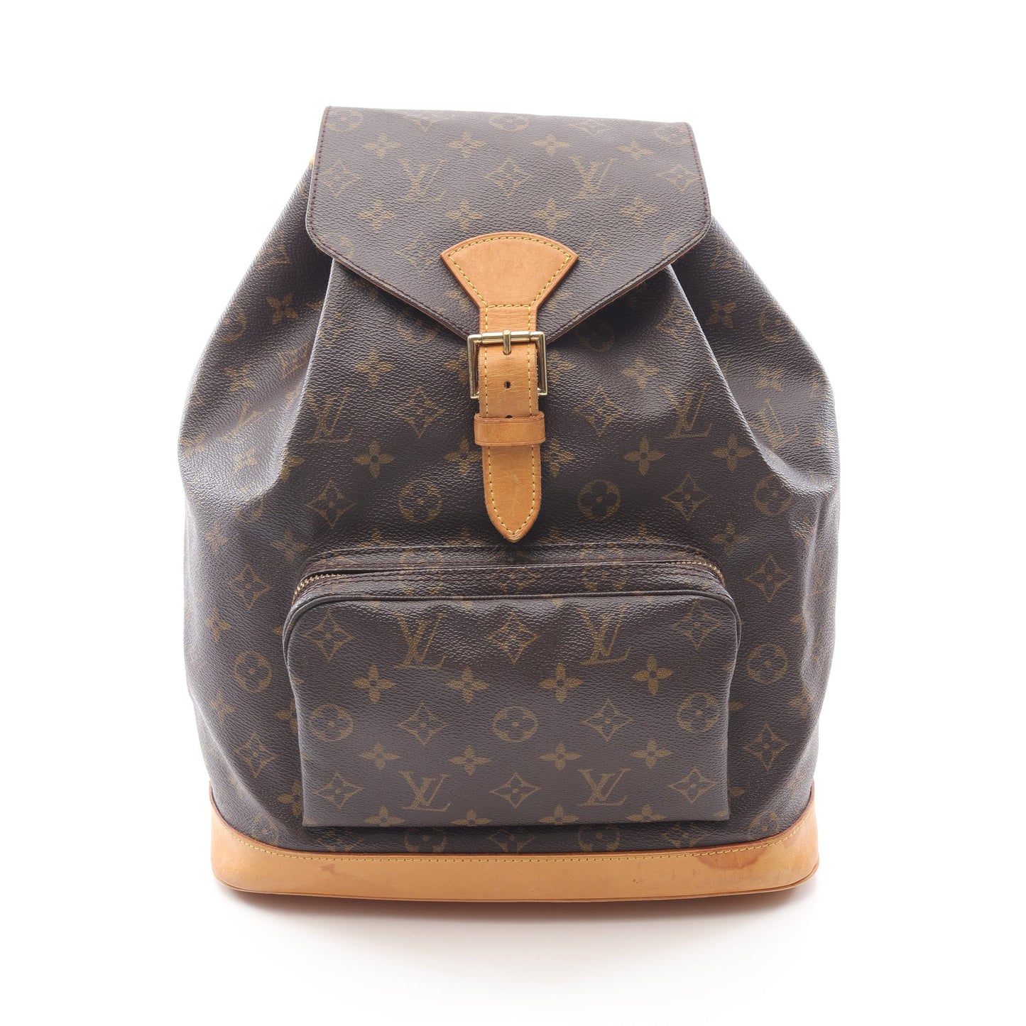 モンスリGM モノグラム バックパック リュックサック PVC レザー ブラウン ルイヴィトン バッグ LOUIS VUITTON