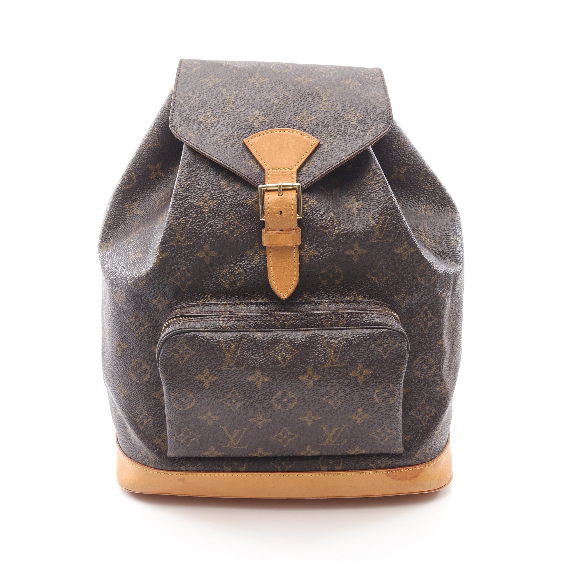 モンスリGM モノグラム バックパック リュックサック PVC レザー ブラウン ルイヴィトン バッグ LOUIS VUITTON