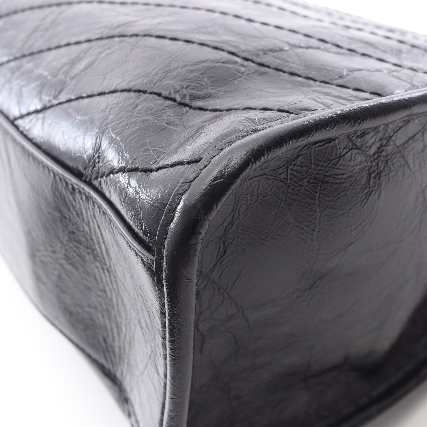 ニキ ショッピングバッグ チェーンショルダーバッグ チェーントートバッグ レザー ブラック サンローランパリ バッグ SAINT LAURENT PARIS