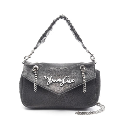 チェーンショルダーバッグ レザー ブラック 2WAY ジミーチュウ バッグ JIMMY CHOO