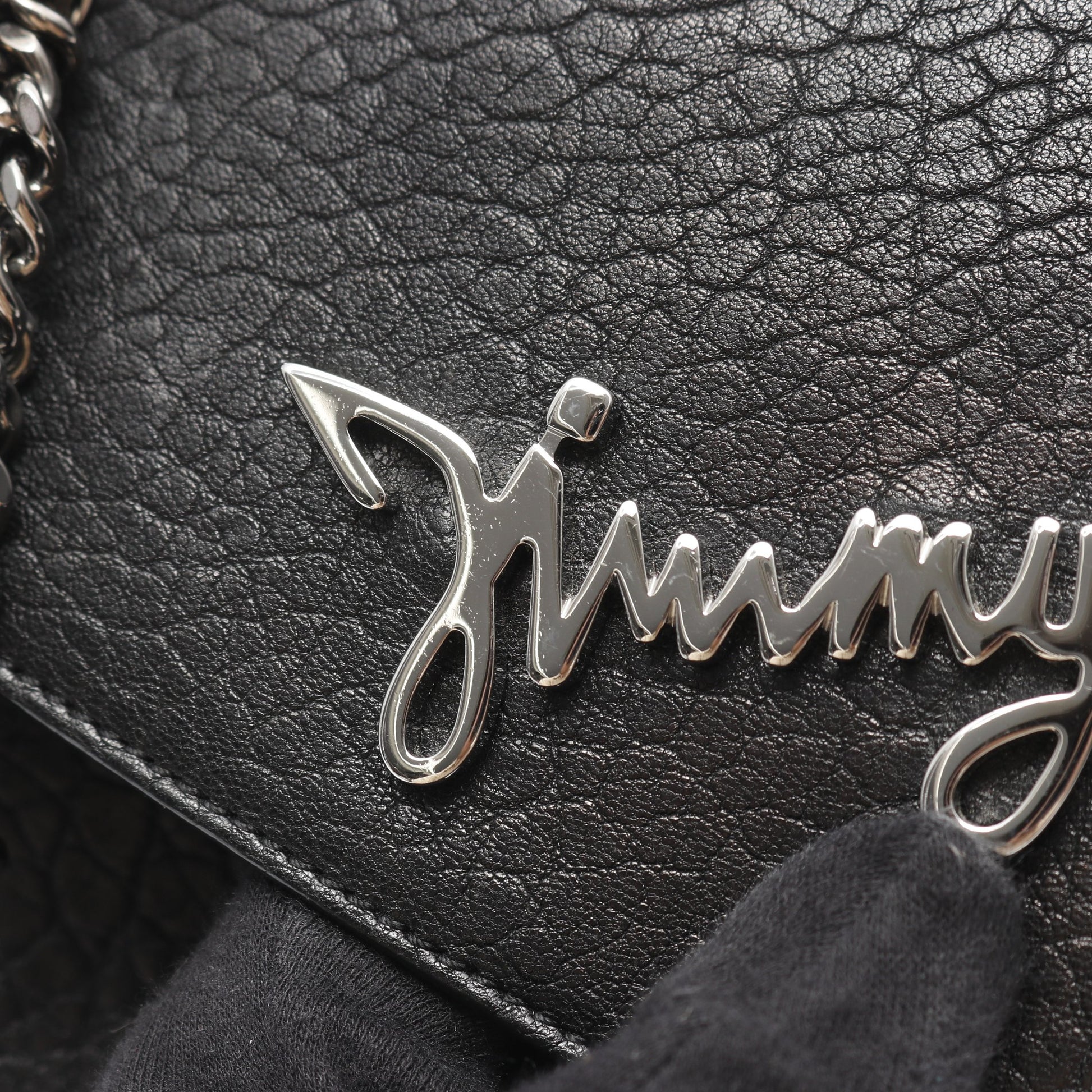 チェーンショルダーバッグ レザー ブラック 2WAY ジミーチュウ バッグ JIMMY CHOO