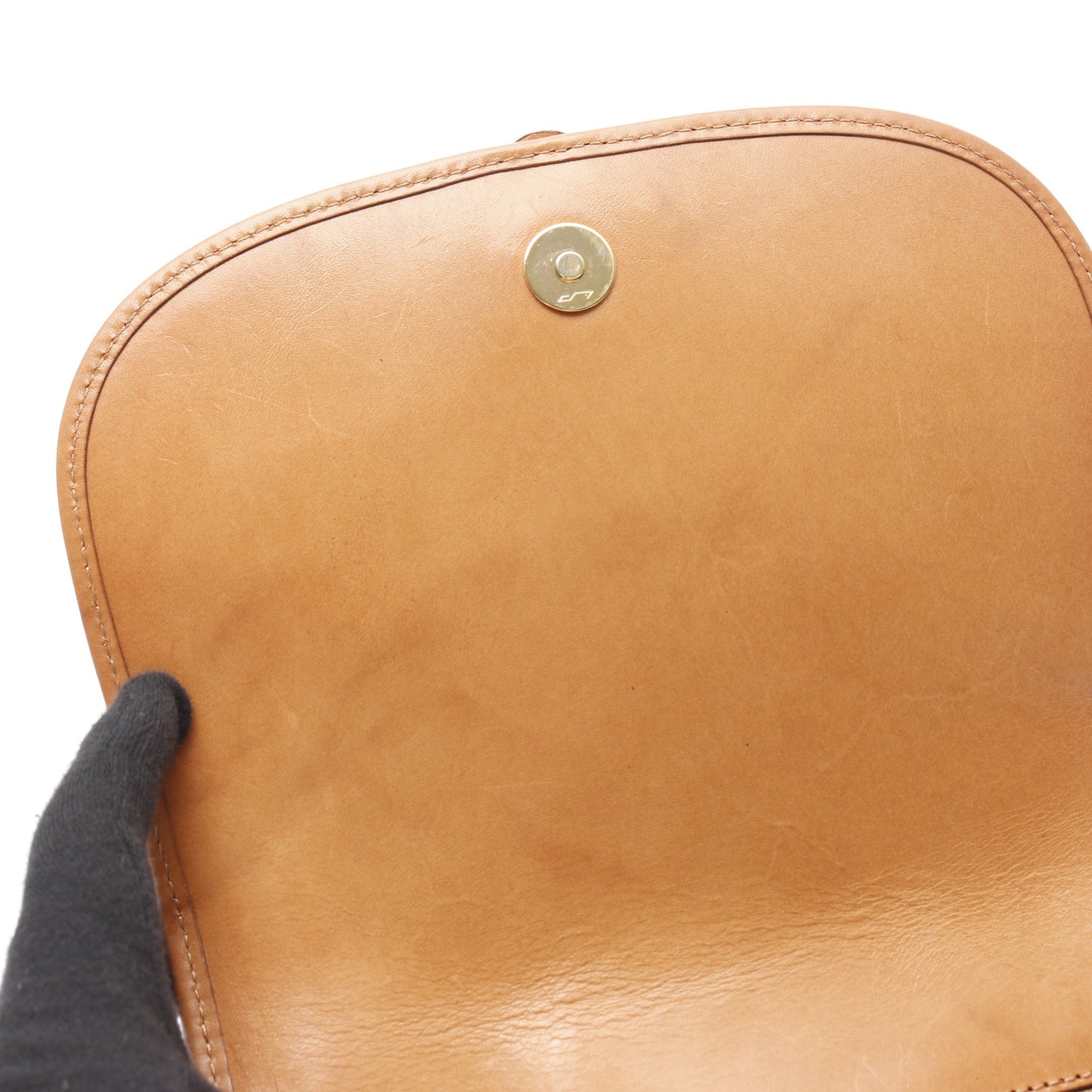 マカダム ショルダーバッグ PVC レザー ベージュ ブラウン セリーヌ バッグ CELINE