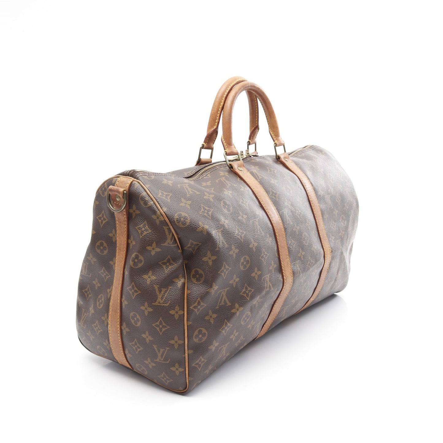 キーポル バンドリエール50 モノグラム ボストンバッグ PVC レザー ブラウン 2WAY ルイヴィトン バッグ LOUIS VUITTON