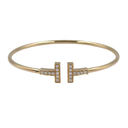 Tワイヤー ブレスレット ダイヤ ブレスレット K18PG（ピンクゴールド） ダイヤモンド クリア ティファニー アクセサリー TIFFANY & Co.