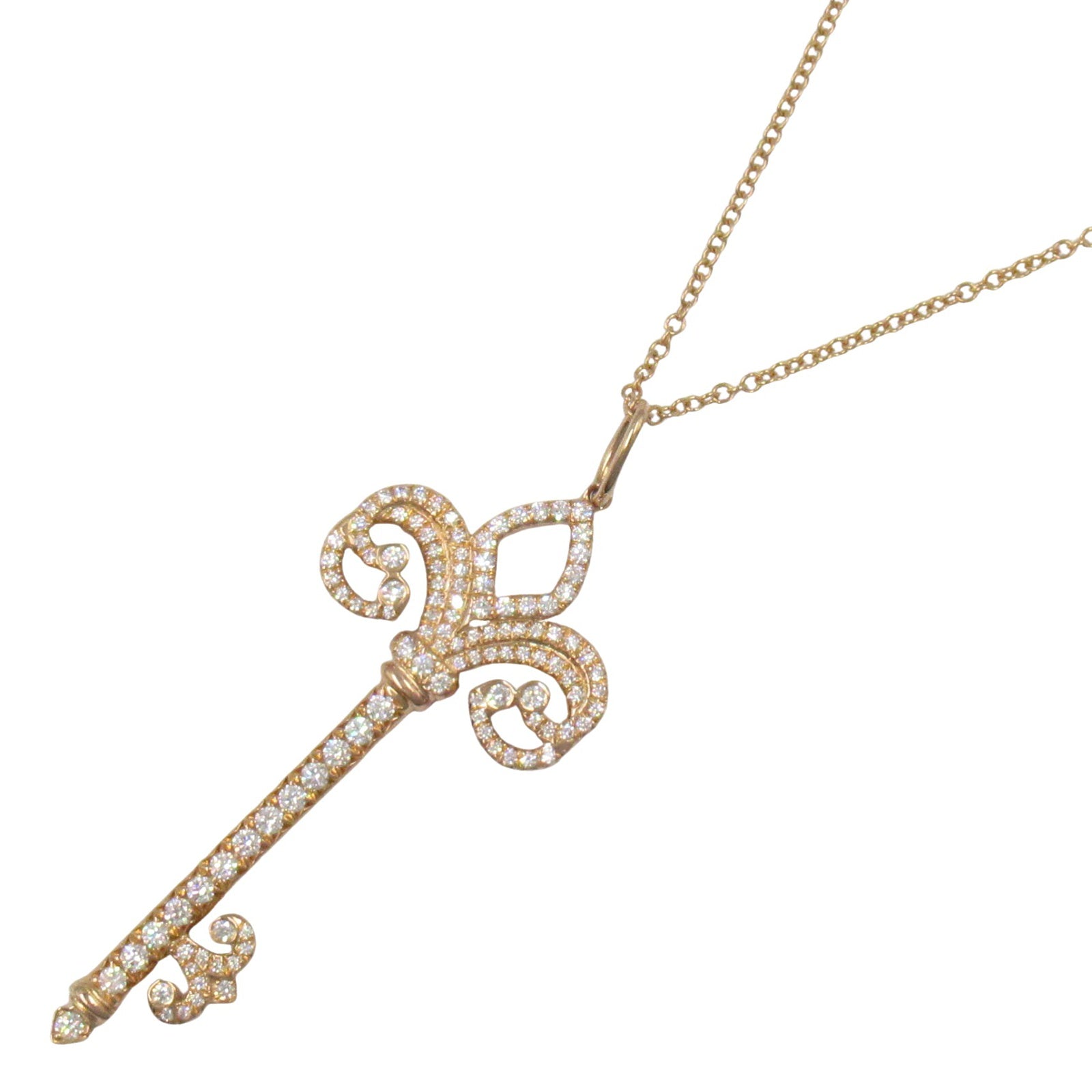 フルールドリスキーペンダント ダイヤ ネックレス K18PG（ピンクゴールド） ダイヤモンド クリア ティファニー アクセサリー TIFFANY & Co.