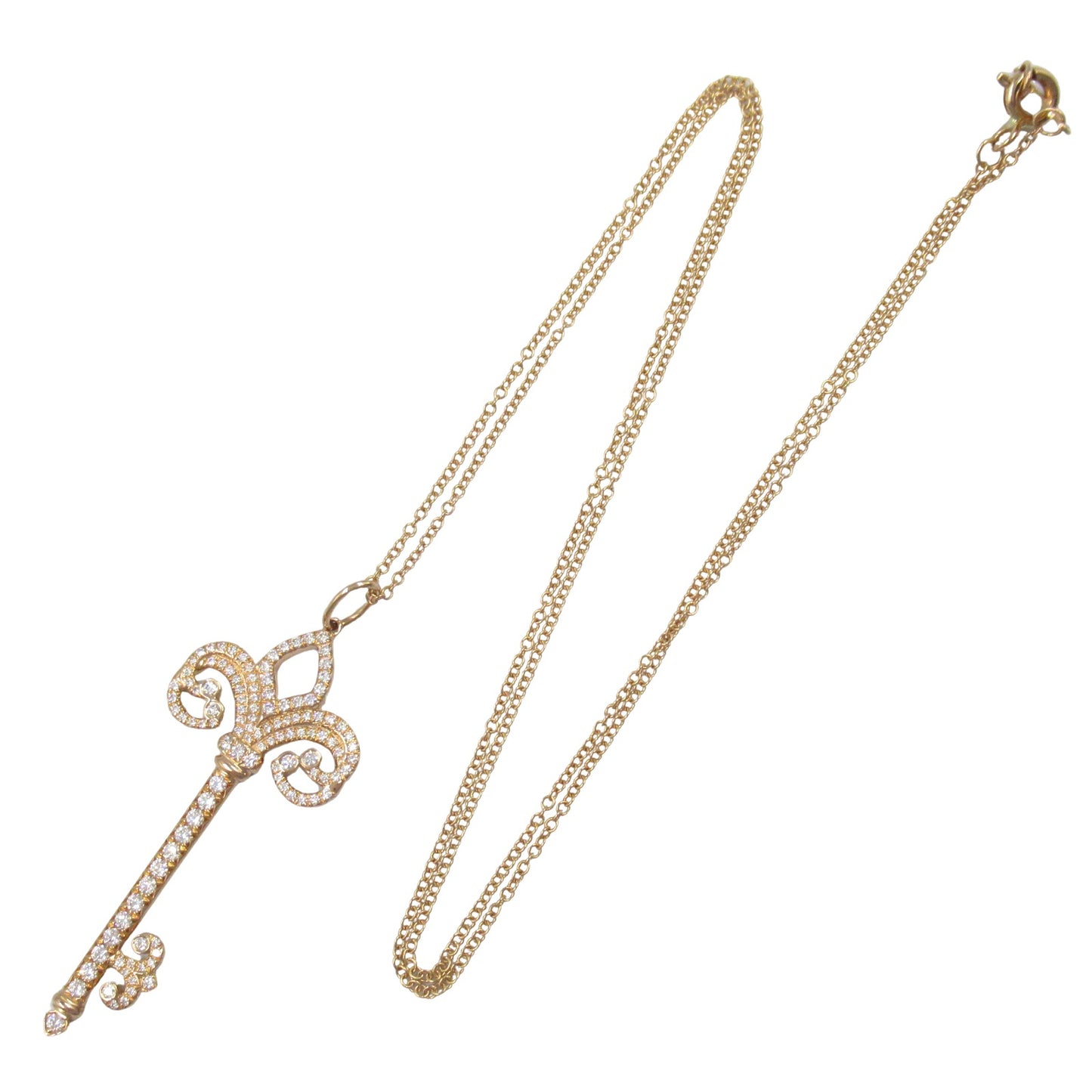 フルールドリスキーペンダント ダイヤ ネックレス K18PG（ピンクゴールド） ダイヤモンド クリア ティファニー アクセサリー TIFFANY & Co.
