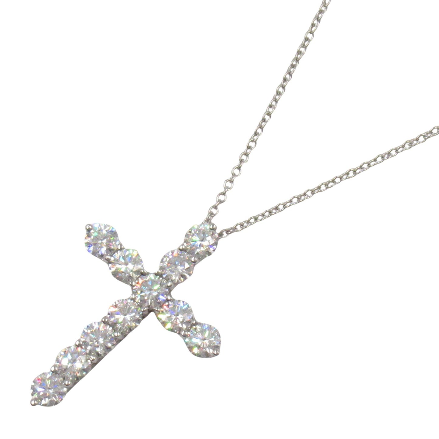 ラージクロスダイヤネックレス ネックレス Pt950プラチナ ダイヤモンド クリア ティファニー アクセサリー TIFFANY & Co.