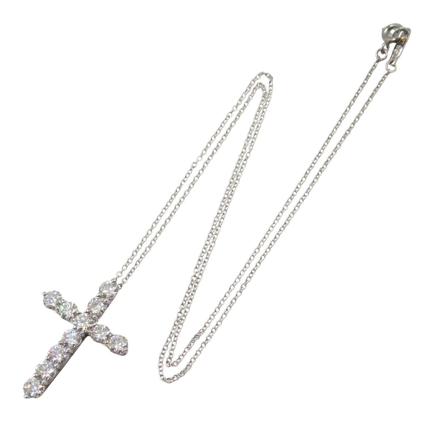ラージクロスダイヤネックレス ネックレス Pt950プラチナ ダイヤモンド クリア ティファニー アクセサリー TIFFANY & Co.