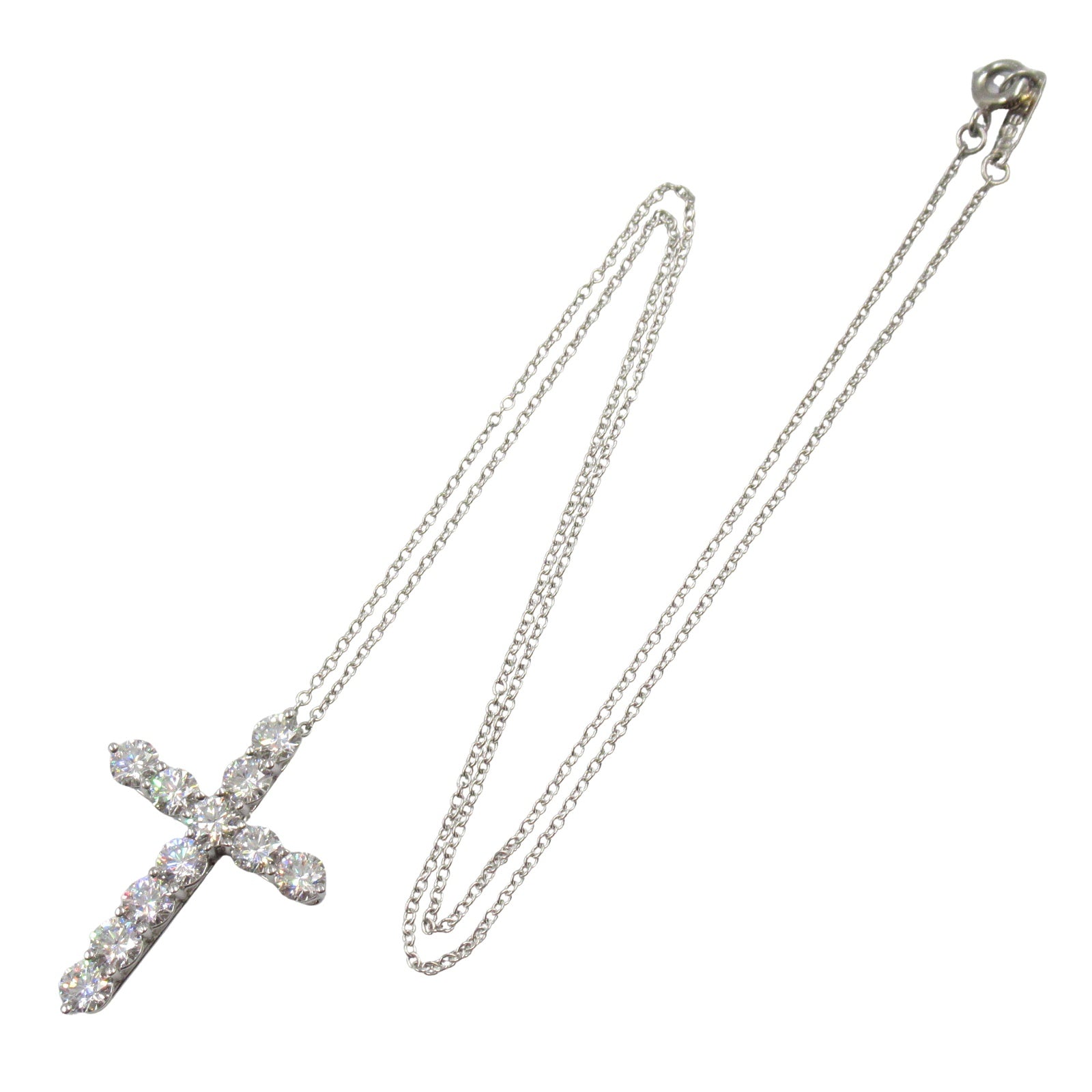 ラージクロスダイヤネックレス ネックレス Pt950プラチナ ダイヤモンド クリア ティファニー アクセサリー TIFFANY & Co.