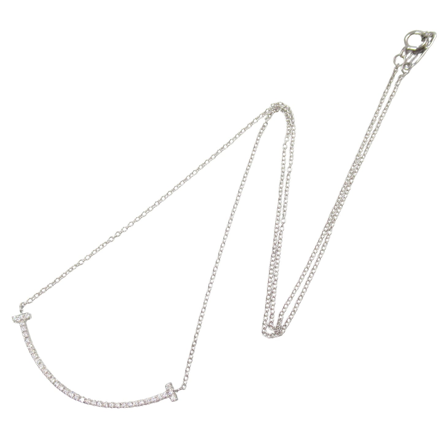 Tスマイル スモール ダイヤ ネックレス ネックレス K18WG（ホワイトゴールド） ダイヤモンド クリア ティファニー アクセサリー TIFFANY & Co.