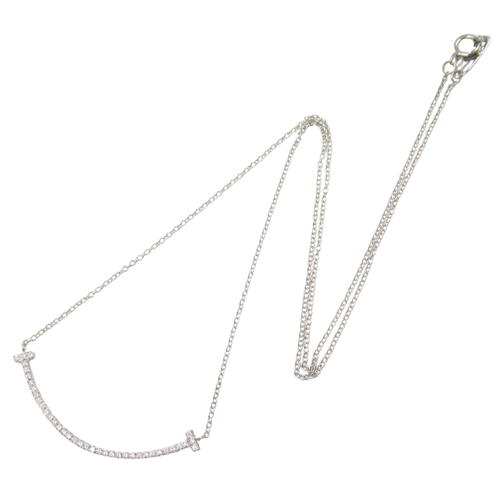 Tスマイル スモール ダイヤ ネックレス ネックレス K18WG（ホワイトゴールド） ダイヤモンド クリア ティファニー アクセサリー TIFFANY & Co.