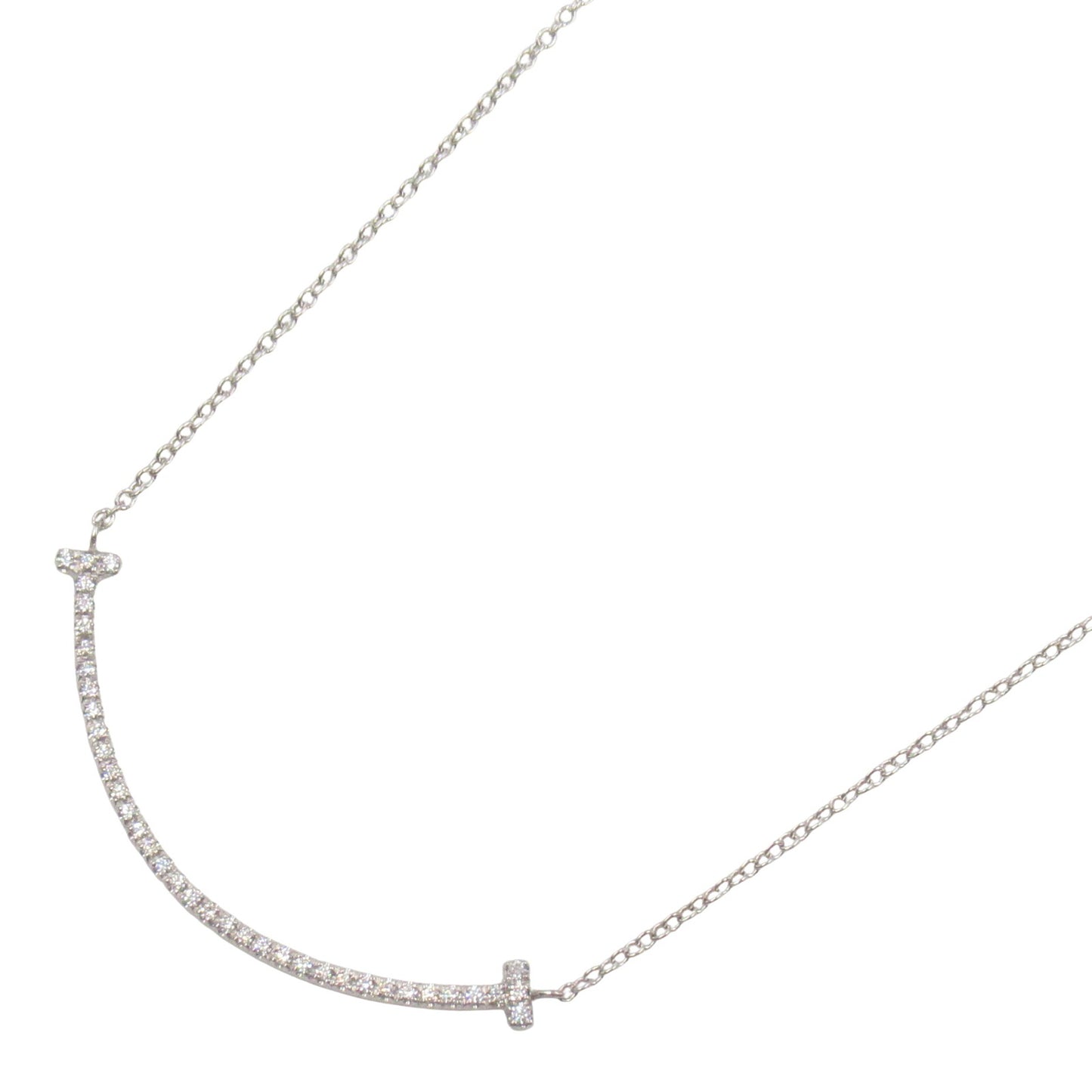 Tスマイル スモール ダイヤ ネックレス ネックレス K18WG（ホワイトゴールド） ダイヤモンド クリア ティファニー アクセサリー TIFFANY & Co.