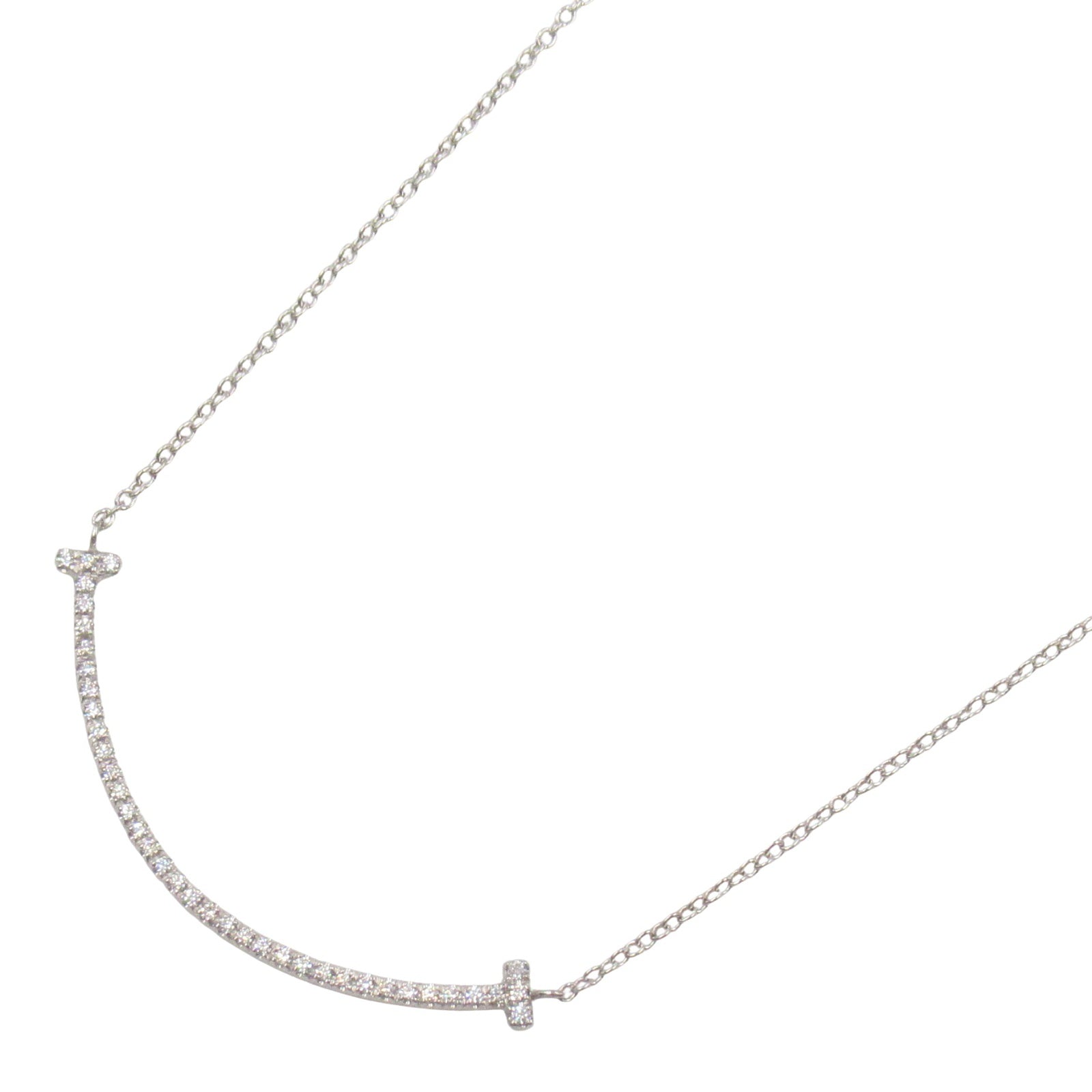 Tスマイル スモール ダイヤ ネックレス ネックレス K18WG（ホワイトゴールド） ダイヤモンド クリア ティファニー アクセサリー TIFFANY & Co.