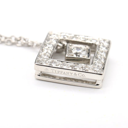オープン スクエア ダイヤ ネックレス ネックレス Pt950プラチナ ダイヤモンド クリア ティファニー アクセサリー TIFFANY & Co.