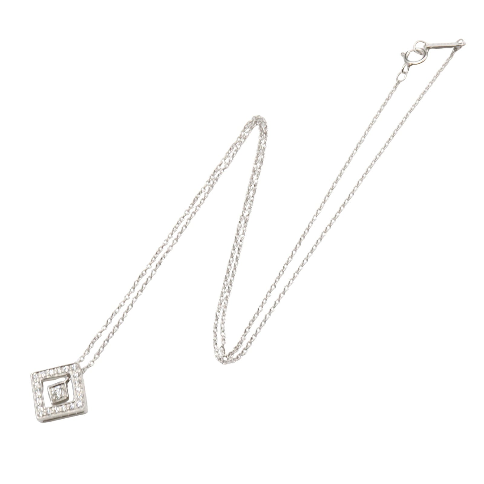 オープン スクエア ダイヤ ネックレス ネックレス Pt950プラチナ ダイヤモンド クリア ティファニー アクセサリー TIFFANY & Co.