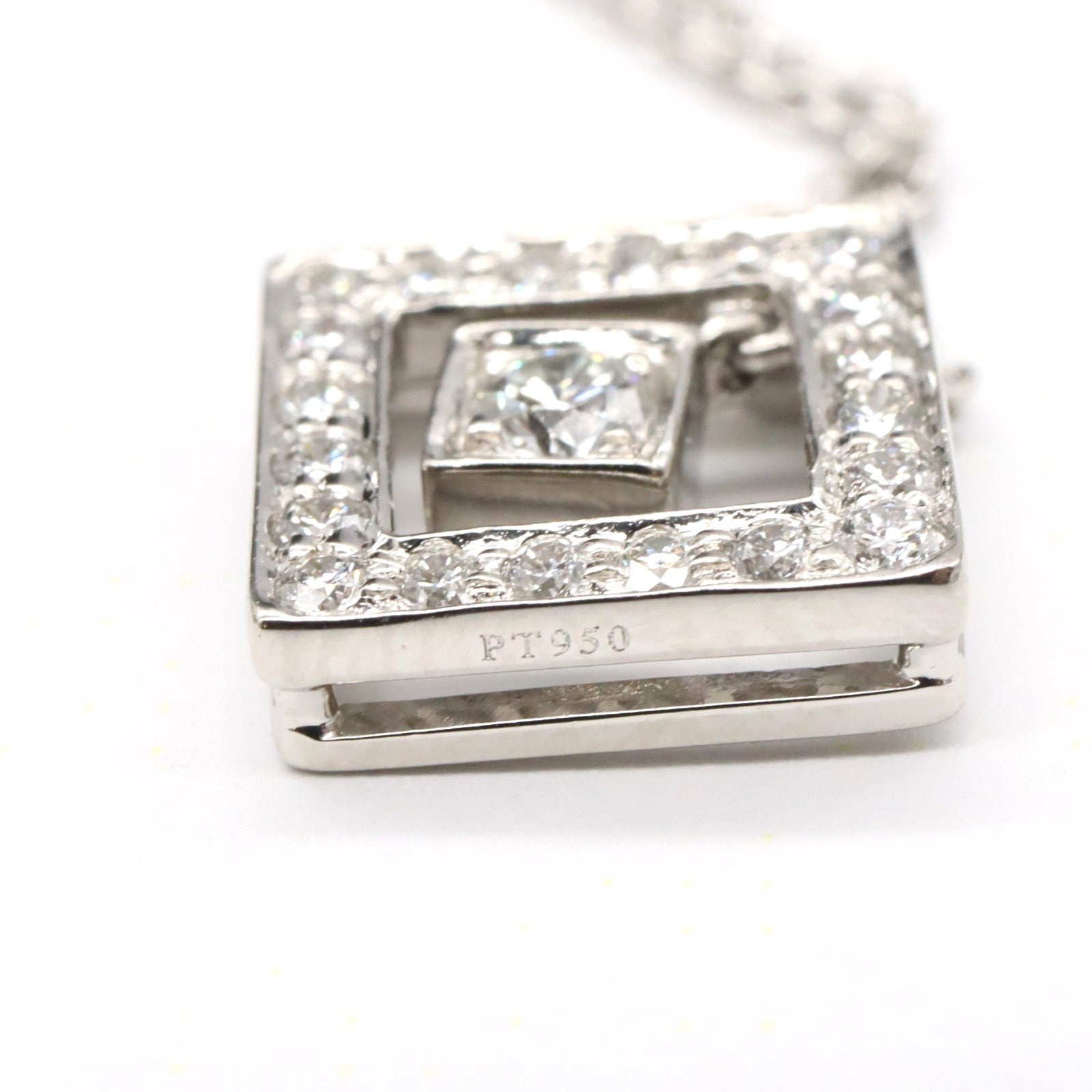 オープン スクエア ダイヤ ネックレス ネックレス Pt950プラチナ ダイヤモンド クリア ティファニー アクセサリー TIFFANY & Co.