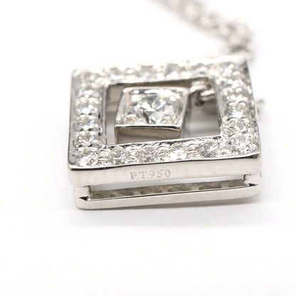 オープン スクエア ダイヤ ネックレス ネックレス Pt950プラチナ ダイヤモンド クリア ティファニー アクセサリー TIFFANY & Co.