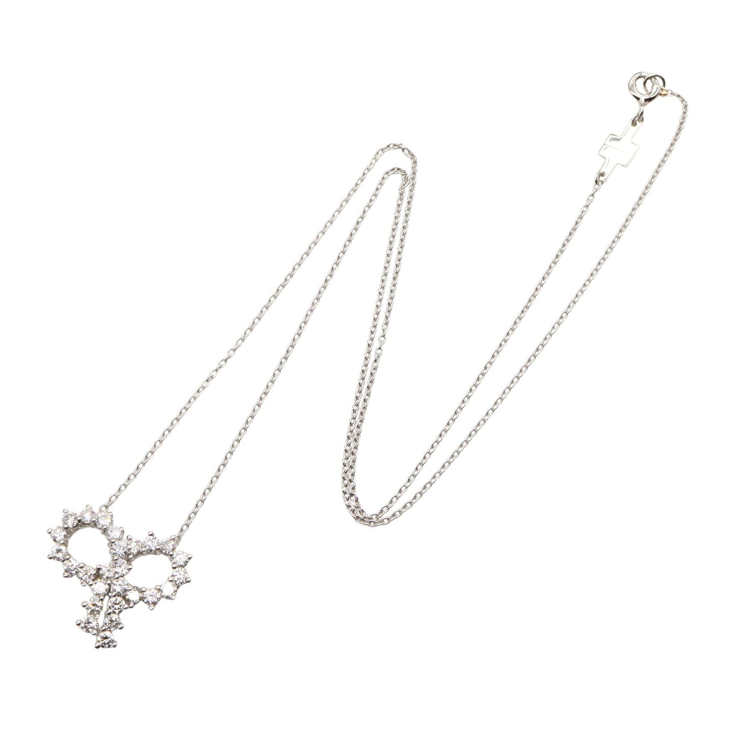 リボン ネックレス ネックレス Pt950プラチナ ダイヤモンド クリア ティファニー アクセサリー TIFFANY & Co.