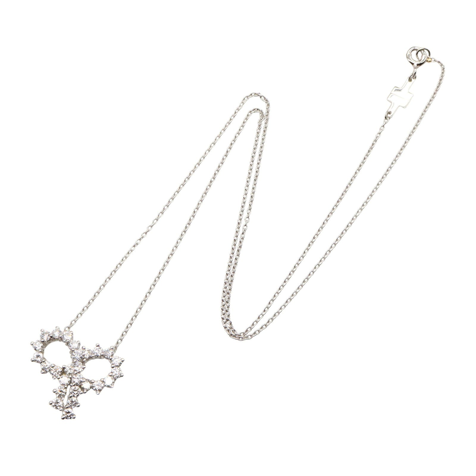 リボン ネックレス ネックレス Pt950プラチナ ダイヤモンド クリア ティファニー アクセサリー TIFFANY & Co.