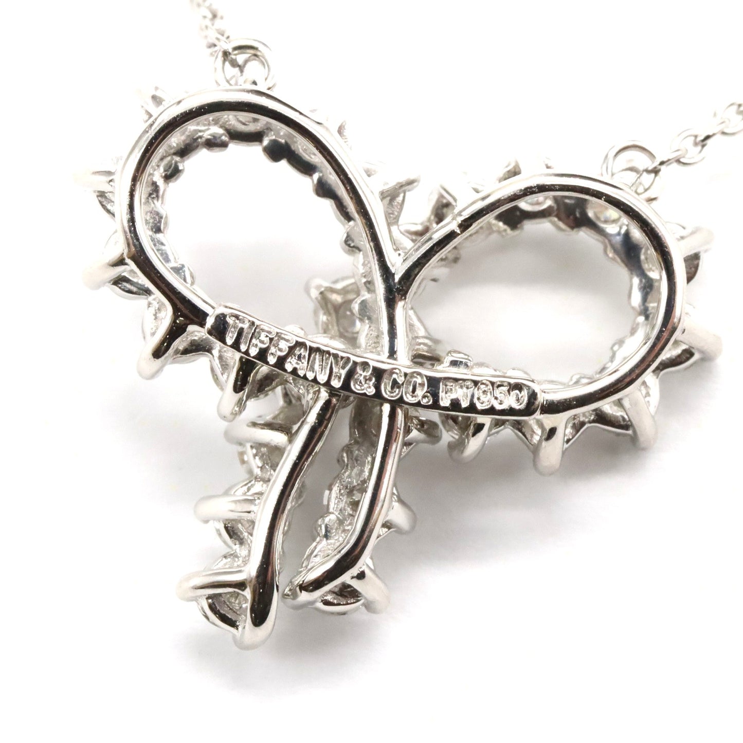リボン ネックレス ネックレス Pt950プラチナ ダイヤモンド クリア ティファニー アクセサリー TIFFANY & Co.