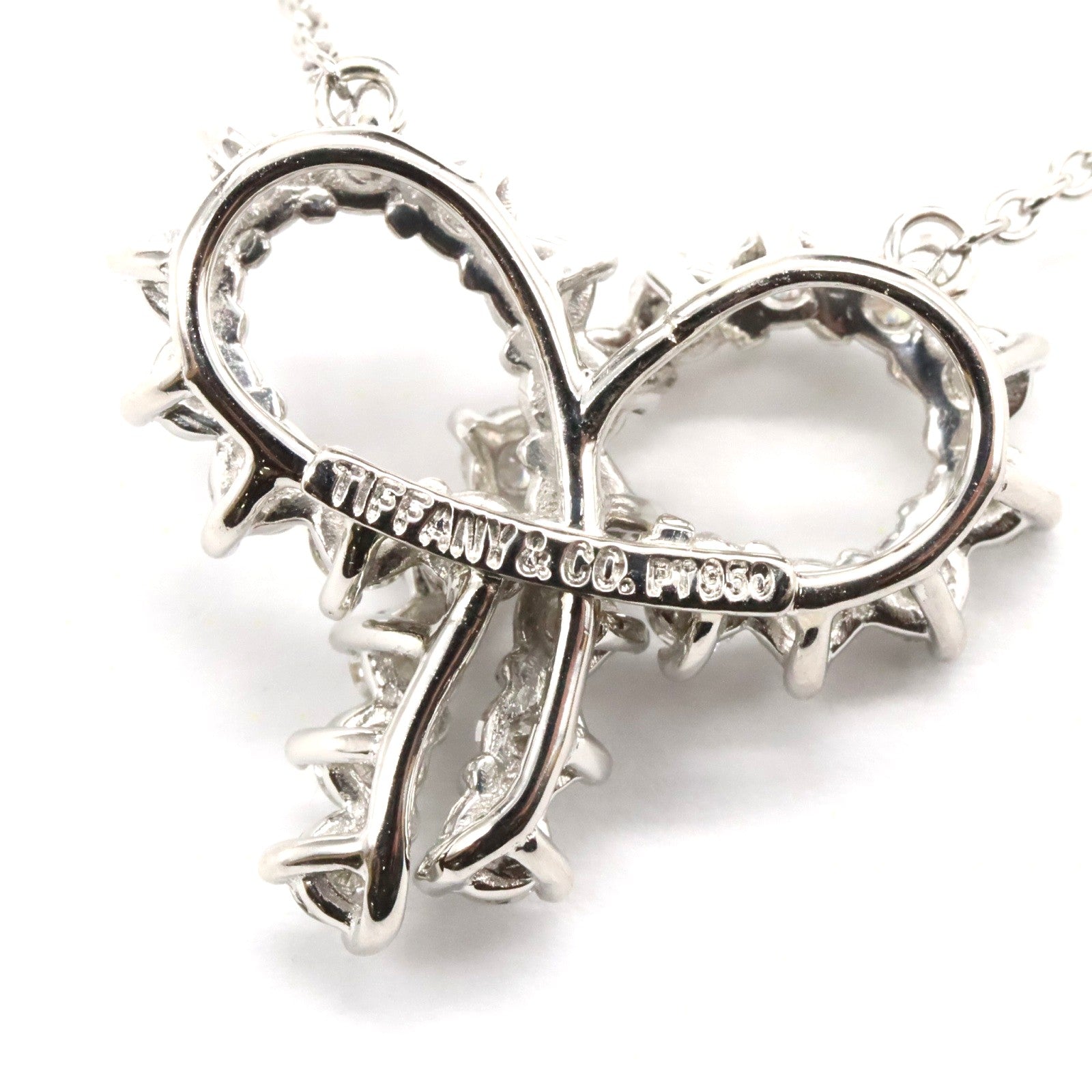 リボン ネックレス ネックレス Pt950プラチナ ダイヤモンド クリア ティファニー アクセサリー TIFFANY & Co.