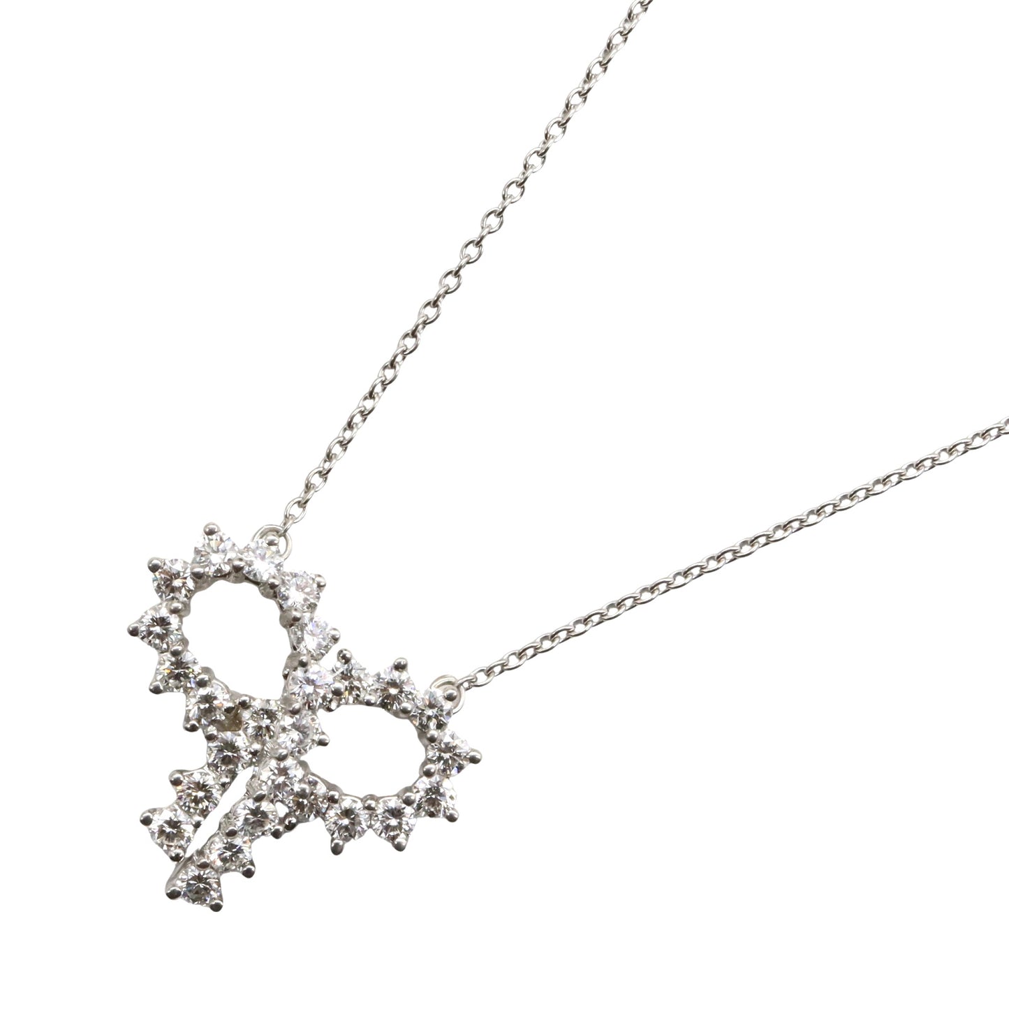 リボン ネックレス ネックレス Pt950プラチナ ダイヤモンド クリア ティファニー アクセサリー TIFFANY & Co.